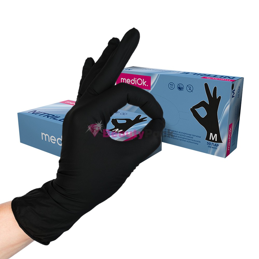 Перчатки нитриловые «MediOk» черные