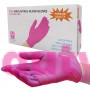 Перчатки нитровиниловые «Wally Plastic» розовые
